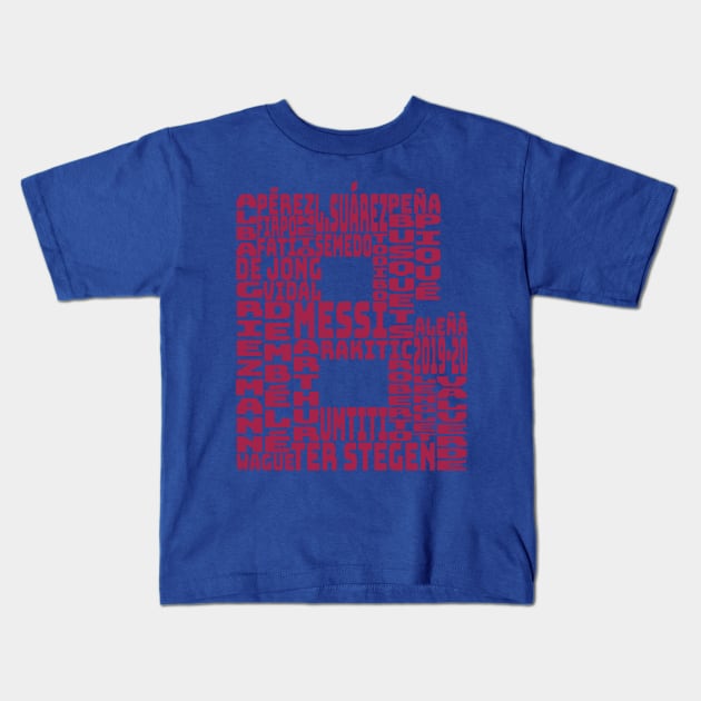 Barcelona - B - 2019 - 2020 Kids T-Shirt by gin3art